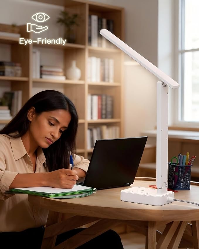 Addtam LED Desk Lamp, Power Strip - Image 6