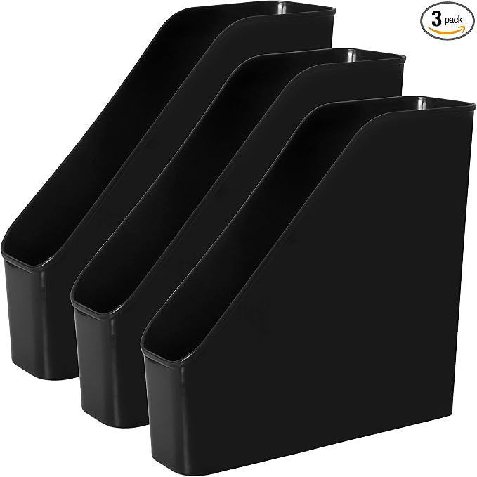 Youngever 3 Pack File Folder Bin Storage, Plastic File Folder Bin Organizer by Youngever