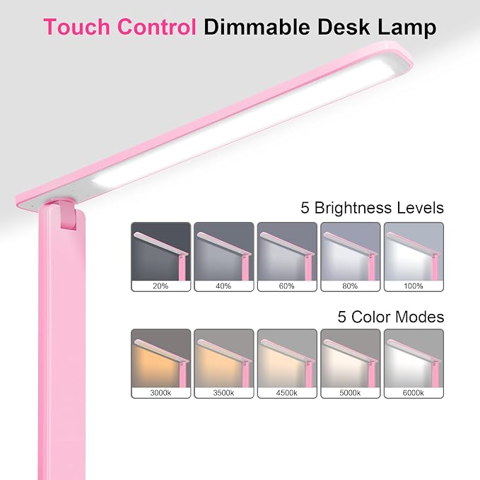 White crown LED Desk Lamp Dimmable Table Lamp Reading Lamp - Image 2