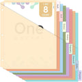 SKYDUE Binder Dividers with Tab, Pastel Dividers by SKYDUE