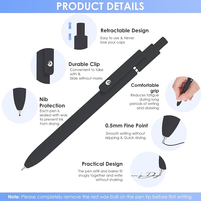 Gel Pens, Office Supplies, Anniversary Birthday Gifts - Image 2