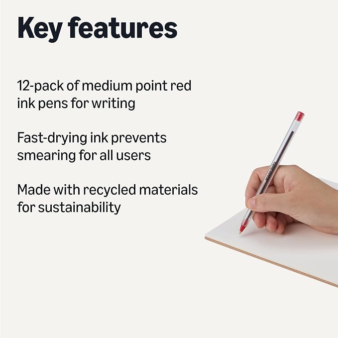Amazon Basics Ballpoint Pens, Medium Point 1.0mm - Image 2