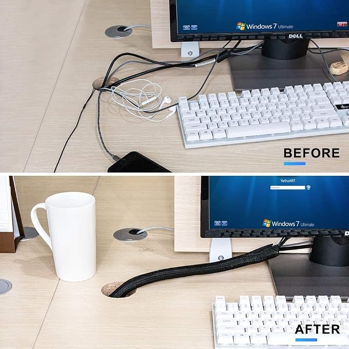 AGPTEK Cable Sleeve, 10ft - Image 7