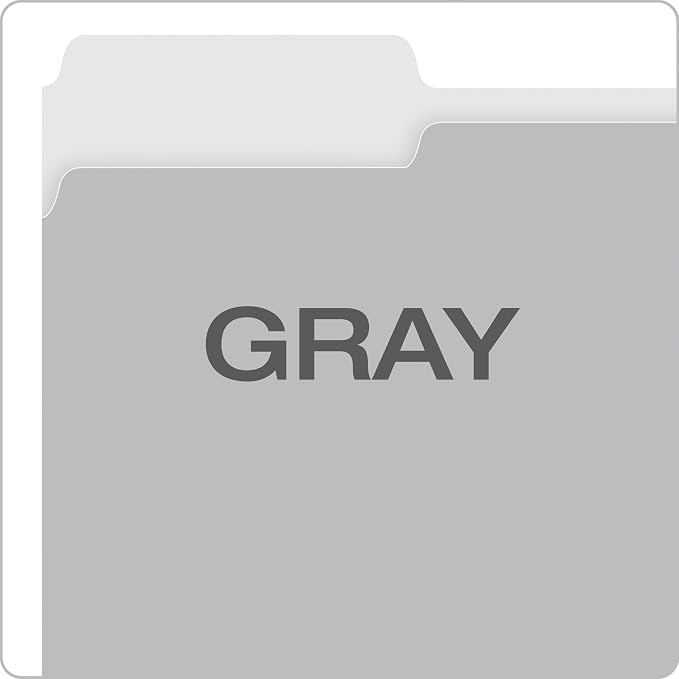 Pendaflex File Folders, 100 Pack, Durable Gray Folders, Letter Size, 3 Tabs - Image 4