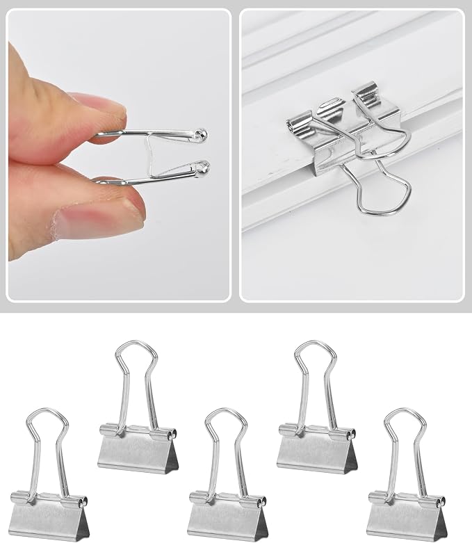 Binder Clips, 50 Pack, 0.75 in Small Paper Clips - Image 7