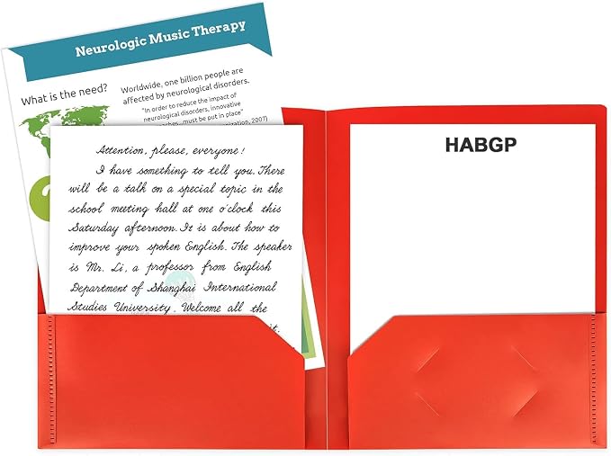 Plastic Folders with Pockets, 18 Color Heavy Duty Two Pocket Folder Business - Image 3