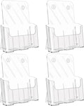 KTRIO Acrylic Brochure Holder 8.5 x 11, 4 Pack Literature Display Stand | by KTRIO