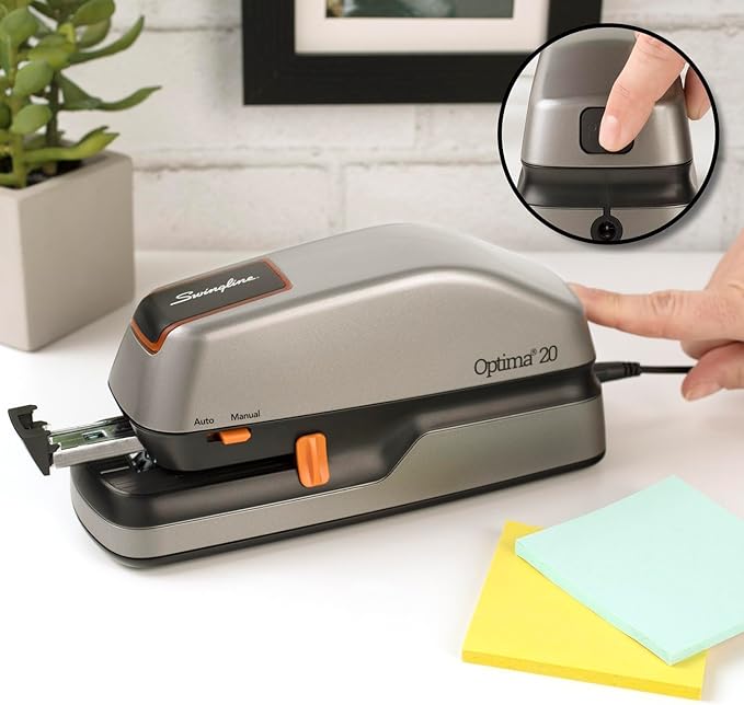 Swingline Electric Stapler, 20 Sheet Capacity, Optima 20, Jam Free, Auto or - Image 4