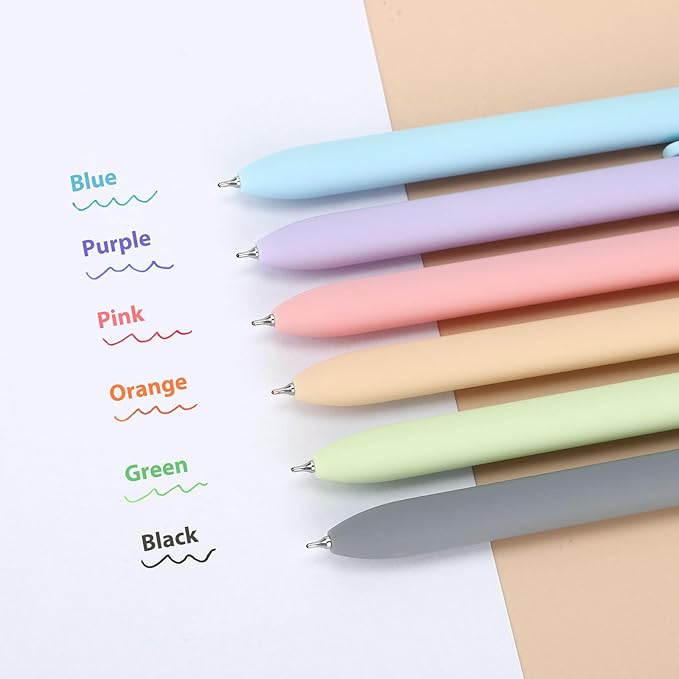 FIOVER Colored Pens, 24 Pack Colorful Gel Pens, Quick-Dry 0.7mm Medium Point - Image 2