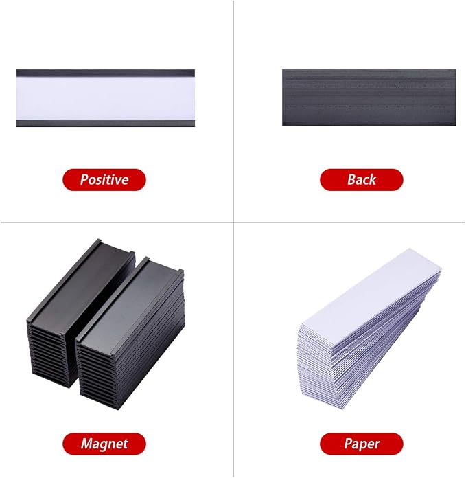 Magnetic Label Holders with Magnets Magnetic Data Card Holders with Clear - Image 5