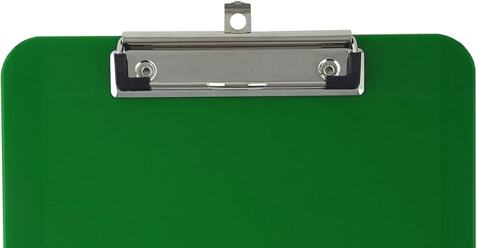 Trade Quest Plastic Clipboard Opaque Color Letter Size Low Profile Clip - Image 5