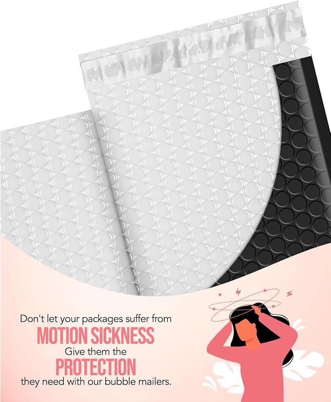 GSSUSA Black Bubble Mailers 8.5x12 Padded Envelopes, 1 Pallet Pack of 6000 - Image 3