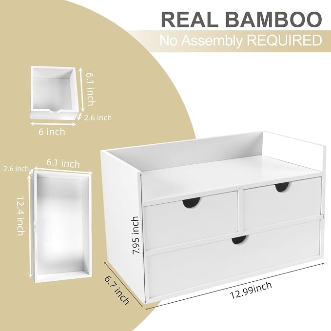 Charmewooden Bamboo Desk Organizer - Image 3