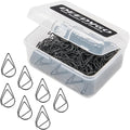 DEEDYGO 250 PCS Black Paper Clips Teardrop Paperclips, 1 Inch | Stainless Steel by DEEDYGO
