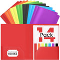 Sooez 14 Pack Folders with Pockets, Pocket Folders with Extra Labels, Plastic by Sooez