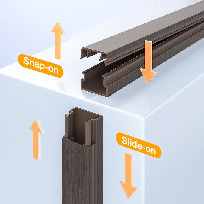 Delamu 157in Cord Covers for Wires on Wall, One-Cord Cord Hider, TV Cord Hider - Image 5