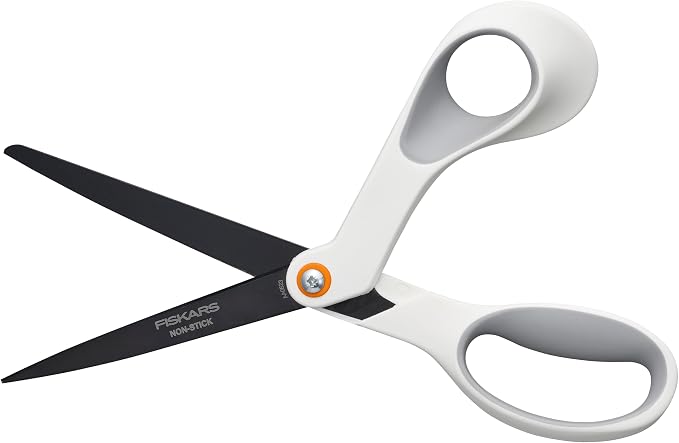 Fiskars 8” Premium Non-Stick Comfort Grip Scissors Ideal - Image 4
