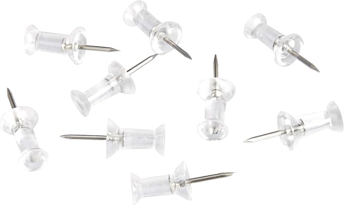 Amazon Basics Push Pins Tacks, Steel Point, by AmazonBasics