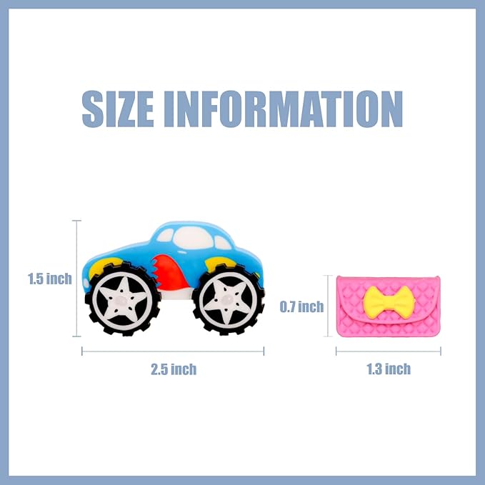 210pcs 3D Cute Kids Erasers, Random Desktop Pet Toys Gifts, Classroom Rewards - Image 2