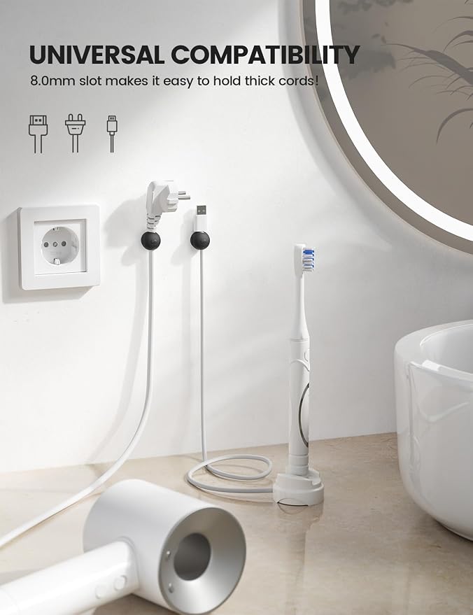 Lamicall 8Pack Magnetic Cord Organizer Clips - Image 6