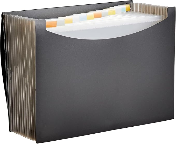 Amazon Basics Expanding Accordion File Organizer, Letter Size, 13 Compartments by AmazonBasics