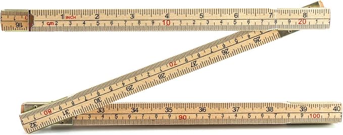 QWORK Folding Wood Rule, 2 Pack, 6FT 6 Inch Foldable Ruler - Image 2
