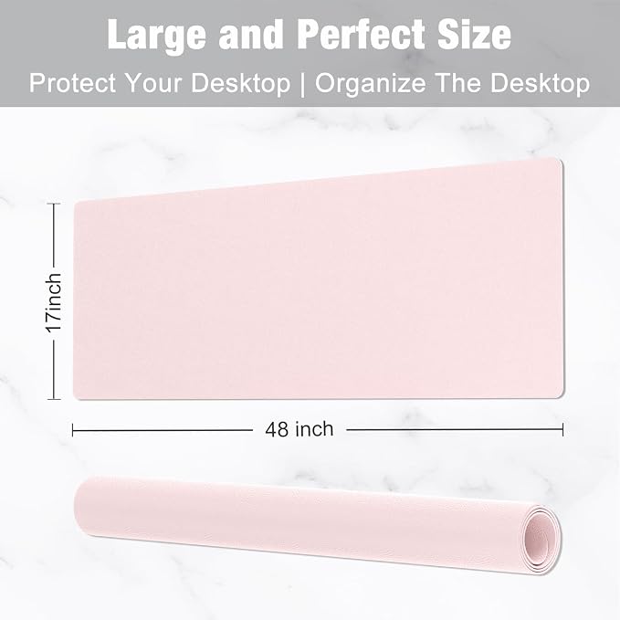 Hsurbtra Desk Pad, XXXL Extended Mouse Pad, Waterproof Desktop Blotter Protector - Image 3
