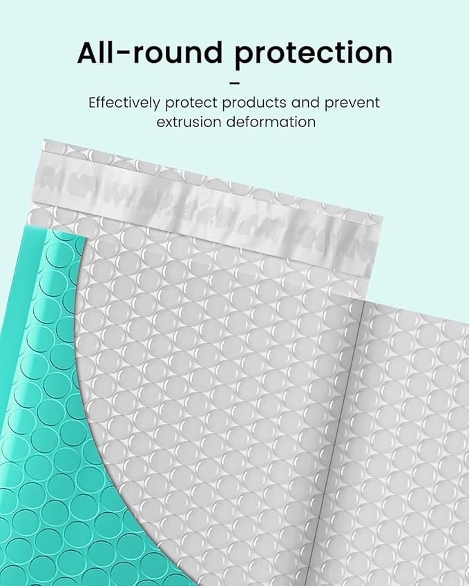 GSSUSA Teal Bubble Mailers 10.5x16 Padded Envelopes, 1 Pallet Pack of 3750 - Image 3