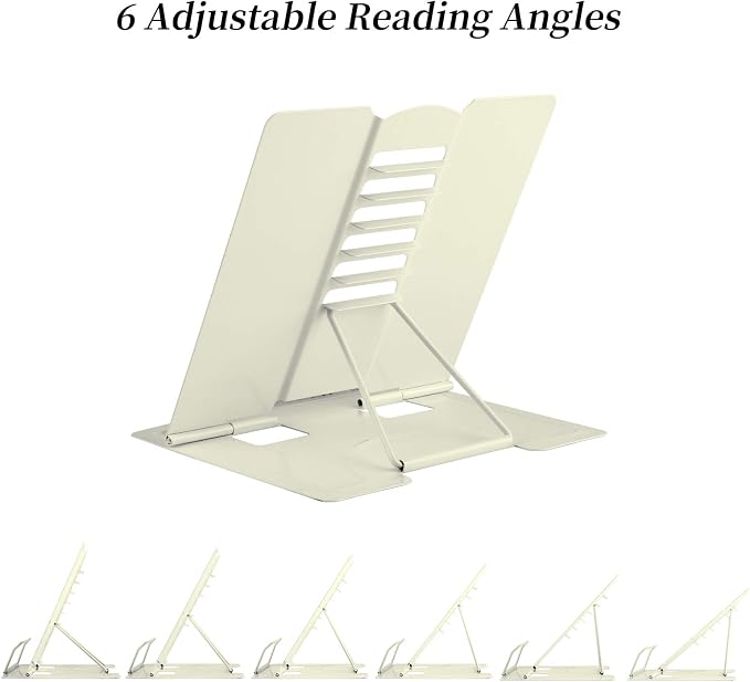 MSDADA Book Stand Metal Reading Rest Book Holder Adjustable Cookbook Documents - Image 8