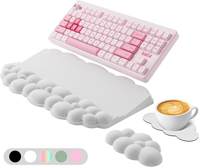 Ergonomic Wrist Rest for Keyboard and Mouse, Soft Memory Foam Cloud Keyboard by Lomil