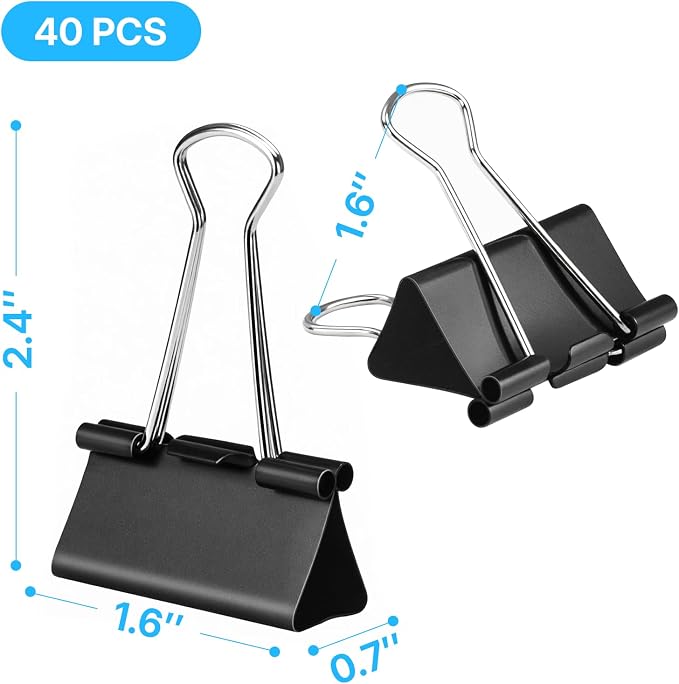 OWLKELA 1.6 Inch Large Binder Clips, and Home Supplies - Image 2