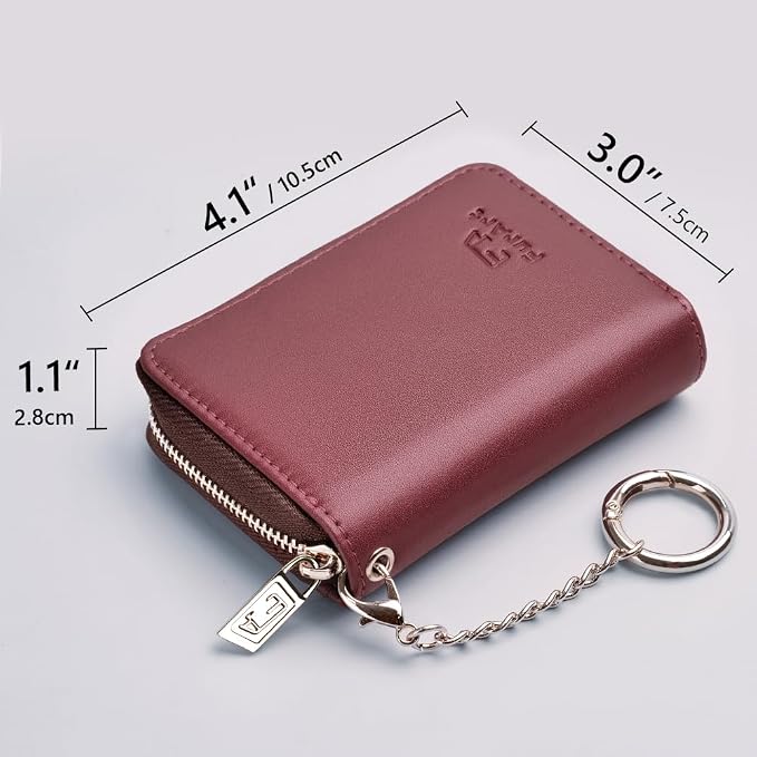 FurArt Zipper Wallet Women, RFID Blocking Credit Card Wallet, Business Card - Image 4