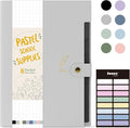 Sooez Aesthetic 8 Pocket Accordion File Organizer, Pastels Expanding File Folder by Sooez