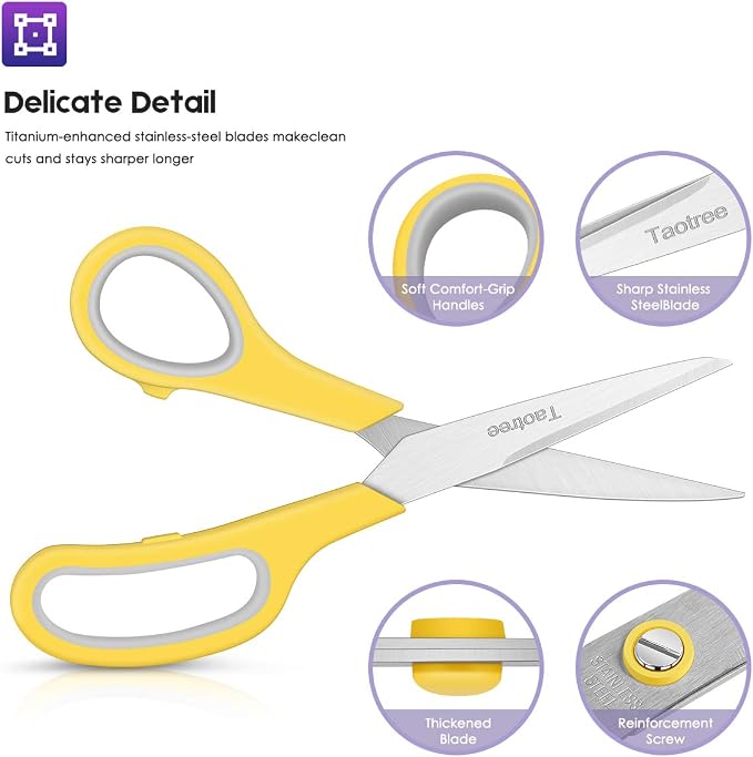 Scissors Bulk Set 40-Pack, Taotree 8" All Purpose Scissors - Image 4