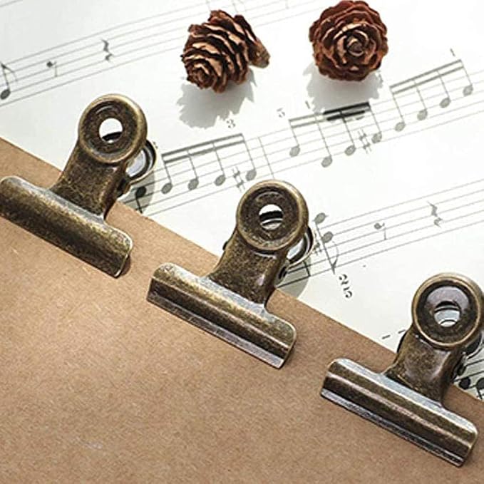 Bulldog Clips with Hole for Push-pin, Paper File Clips with Strong Spring - Image 4