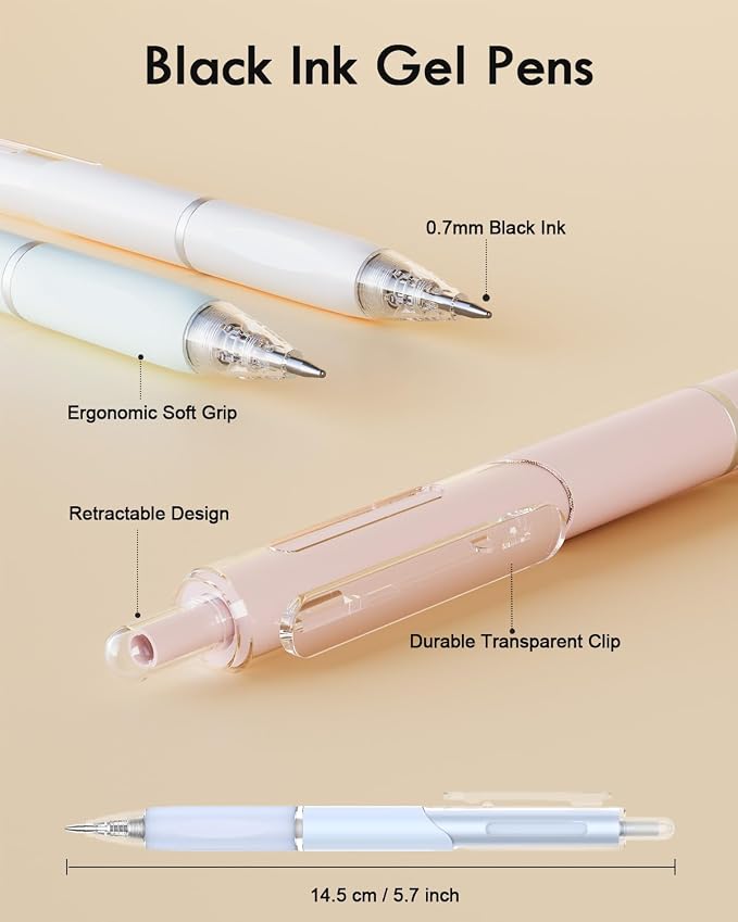 Gel Pens, Cute Ergonomic Fine Point Smooth Writing Pens, Back to School Office - Image 3