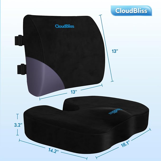 CloudBliss Lumbar Support Pillow & Seat Cushion Set - Image 7