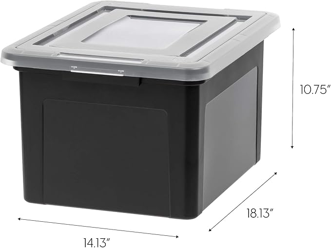 IRIS USA File Box, Plastic File Organizer - Image 2