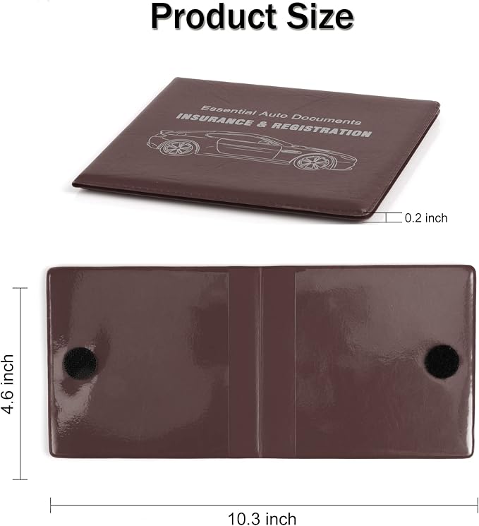 UYYE Car Registration and Insurance Card Holder, Vehicle Glove Box Car Organizer - Image 2