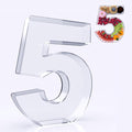 11" Acrylic Number Charcuterie Box, Reusable Fillable Alphabet Number Shaped by RUFHVTY