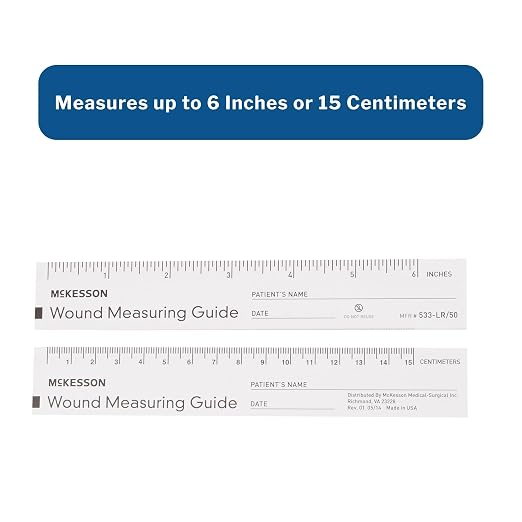 McKesson Wound Measuring Guide Ruler, Non-Sterile, 6 in - Image 2