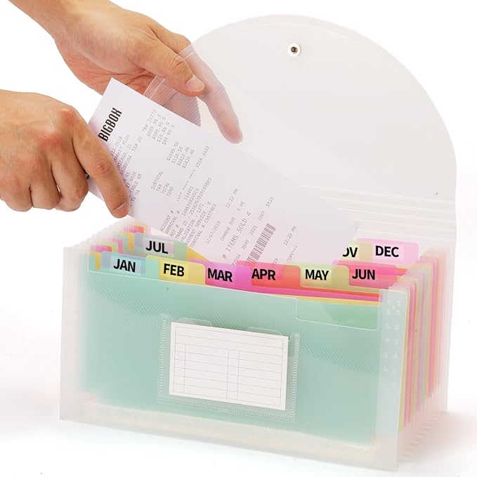 H4D Check Size 13 Pocket Expanding File Folder, Accordion File Organizer Wallet by H4D