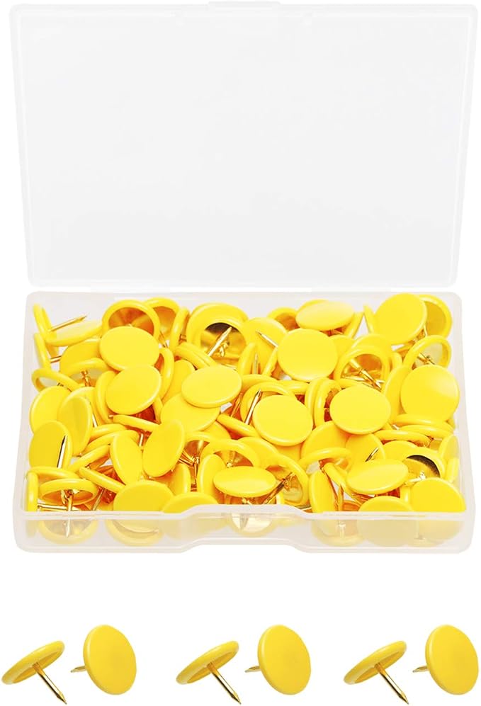 Tupalizy 120PCS Flat Plastic Round Head Map Thumb Tacks Push Pins by Tupalizy