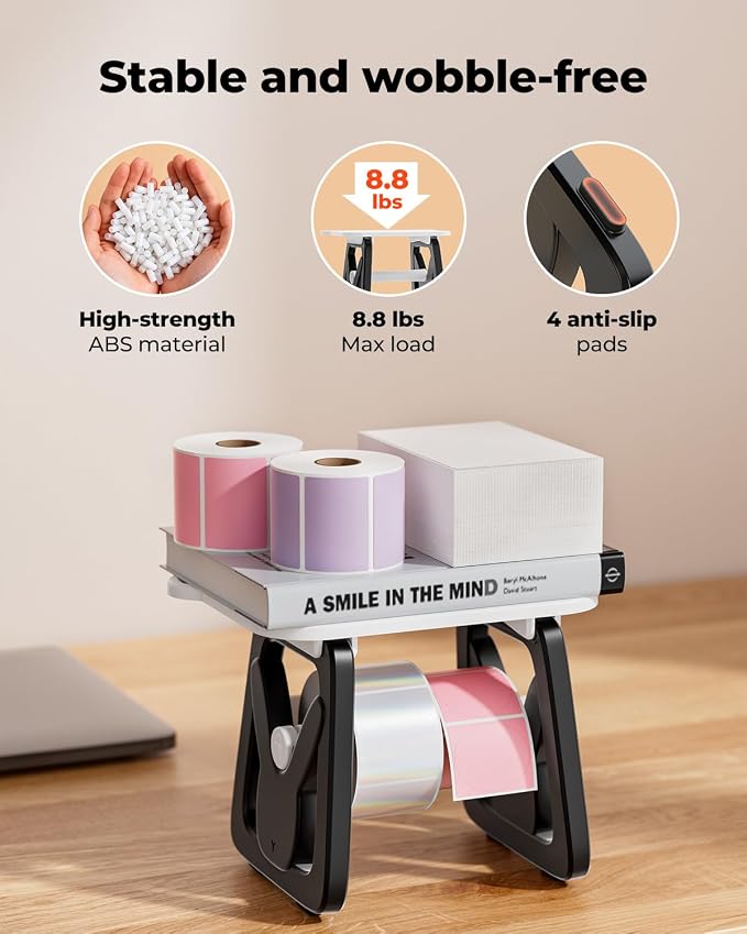 MUNBYN Thermal Label Holder for Rolls and Fanfold Labels | Label Roll Holder - Image 6