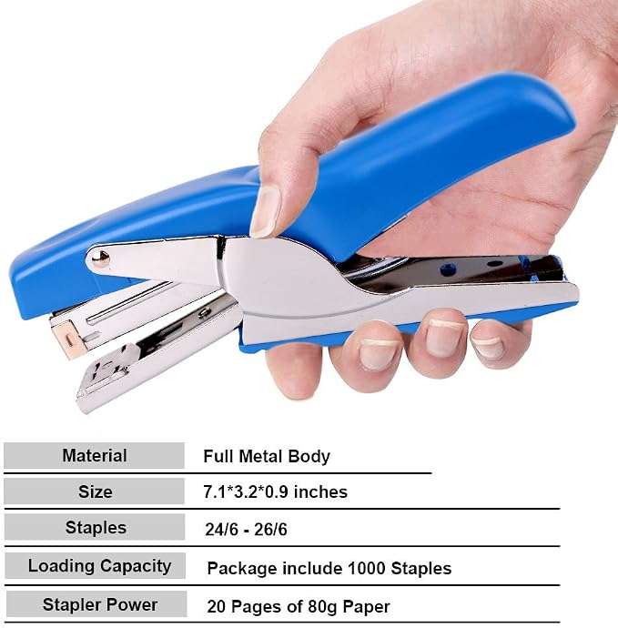 Stapler with 1000 Staples-Plier Stapler Save 60% Power, Good - Image 2