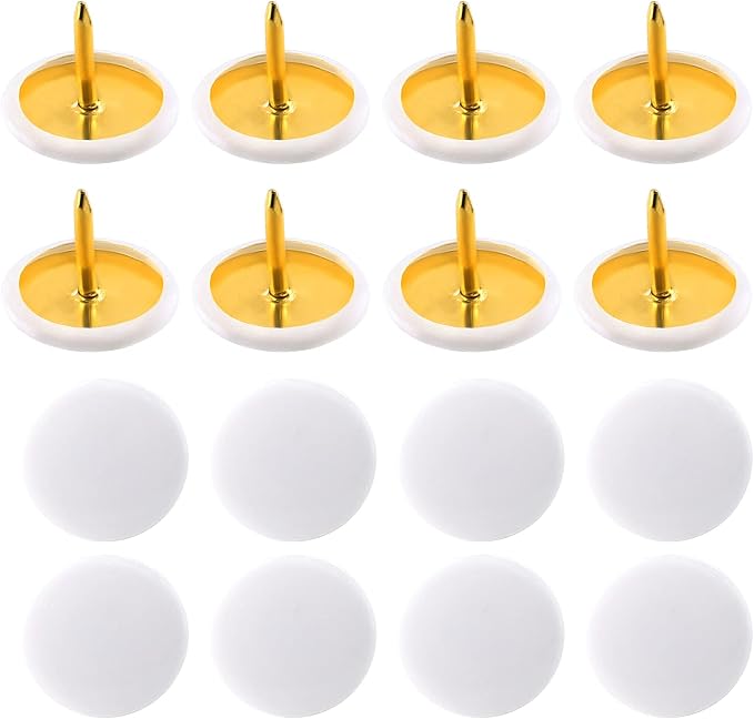 Piutouyar 300Pcs White Decorative Flat Push Pin, Plastic Roundness Head - Image 5