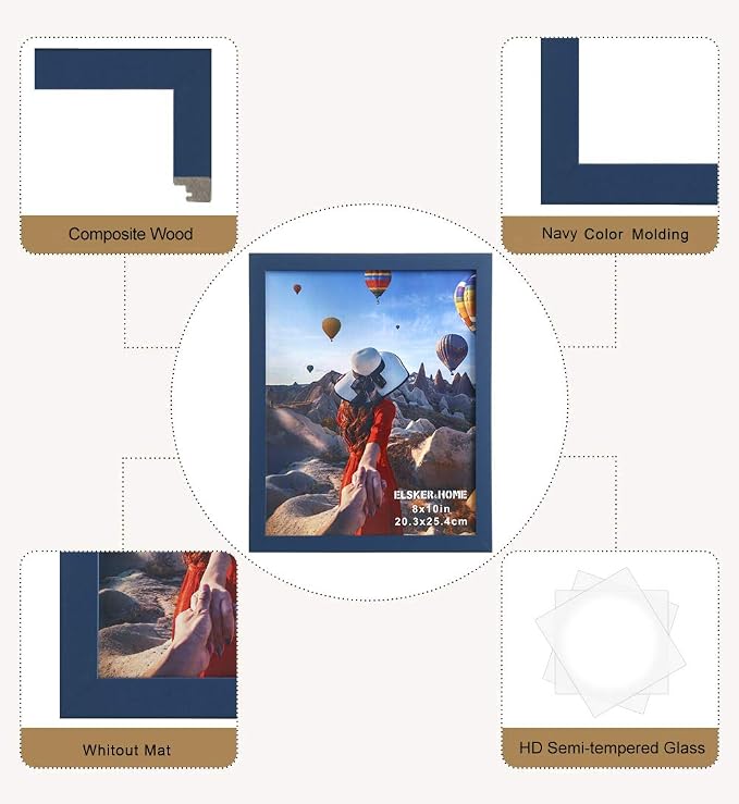 ELSKER&HOME 8x10 Picture Frame Navy Blue - Image 6