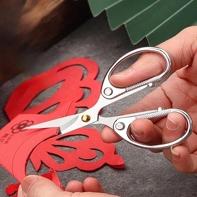 4.5" All Stainless Steel Office Scissors, Ultra Sharp Blade Shears, Sturdy - Image 5