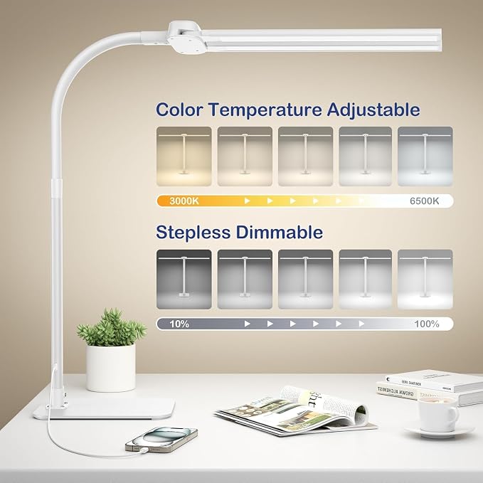 Desk Lamp with USB Charging Port - Image 6
