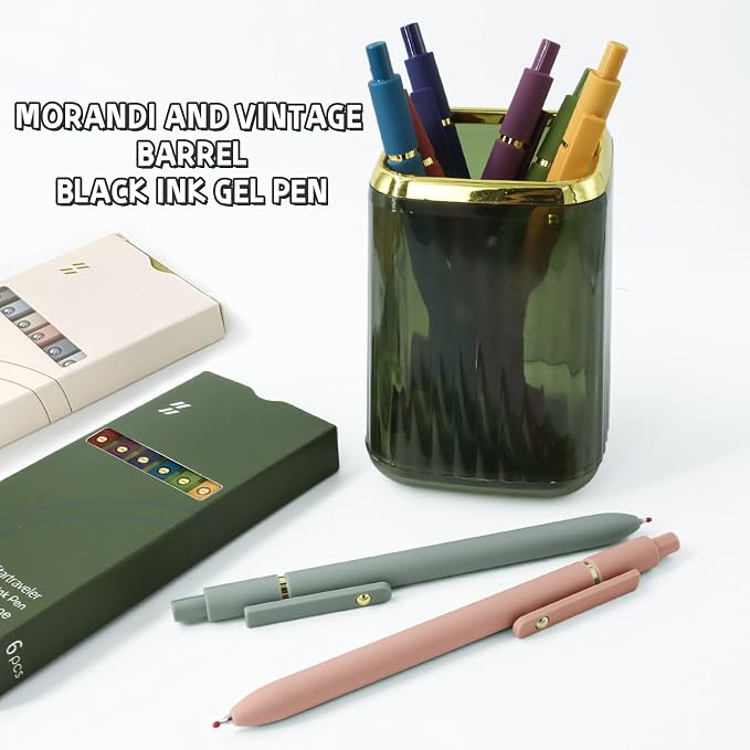 UIXJODO 12 Pcs Gel Pens 0.5mm Quick Dry Black Ink Pens Fine Point Smooth - Image 6